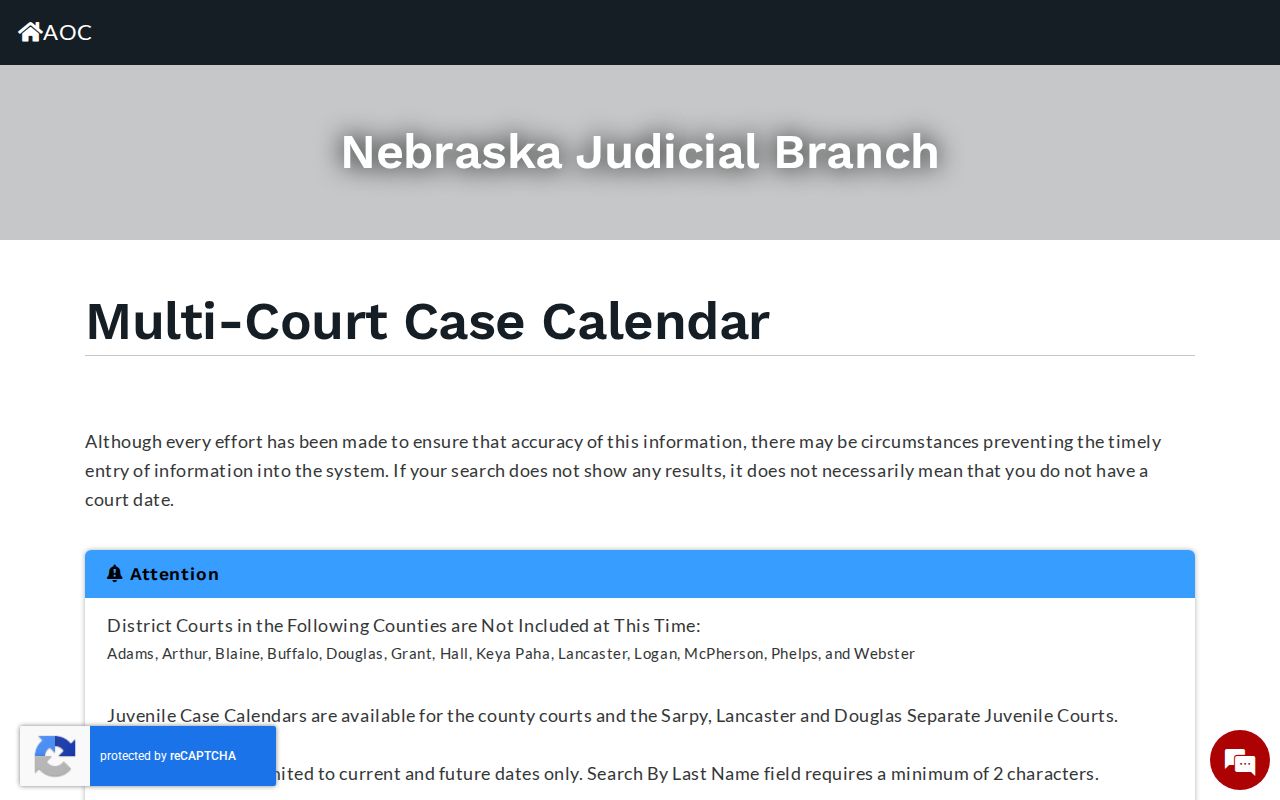 Keya Paha County court calendar current and future settings notice