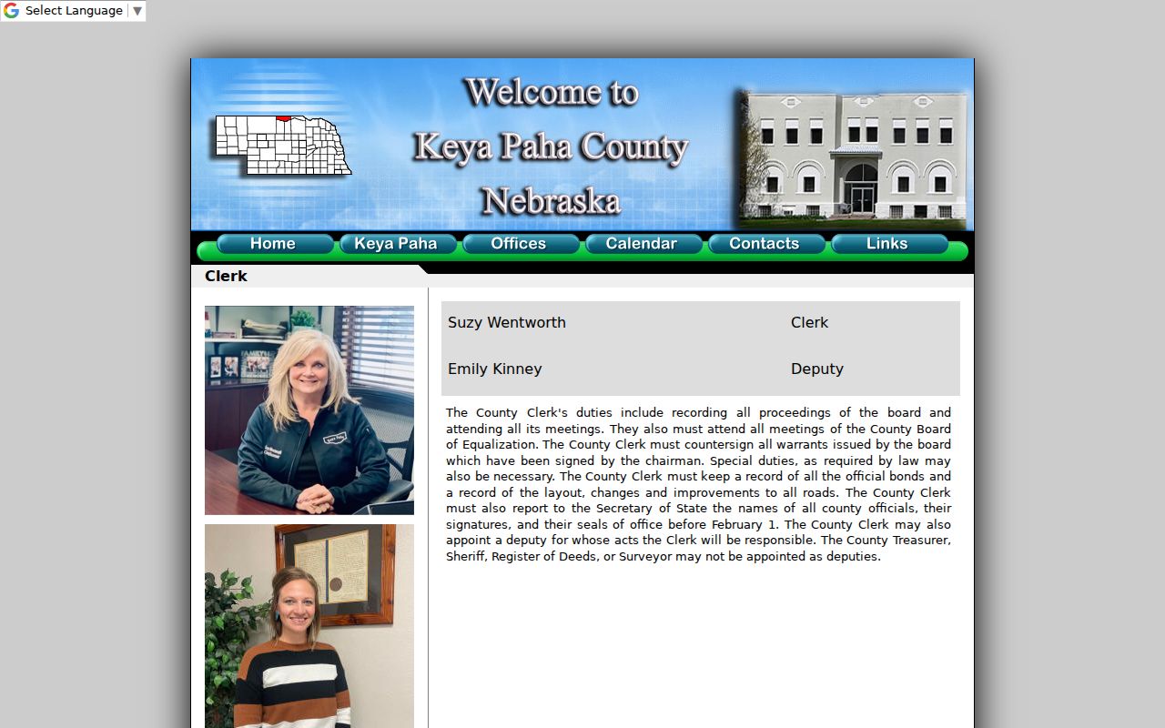 Keya Paha County court docket county clerk distinction reference