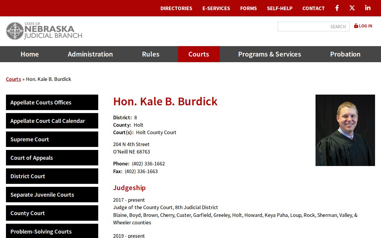 Keya Paha County court docket County Court judge reference