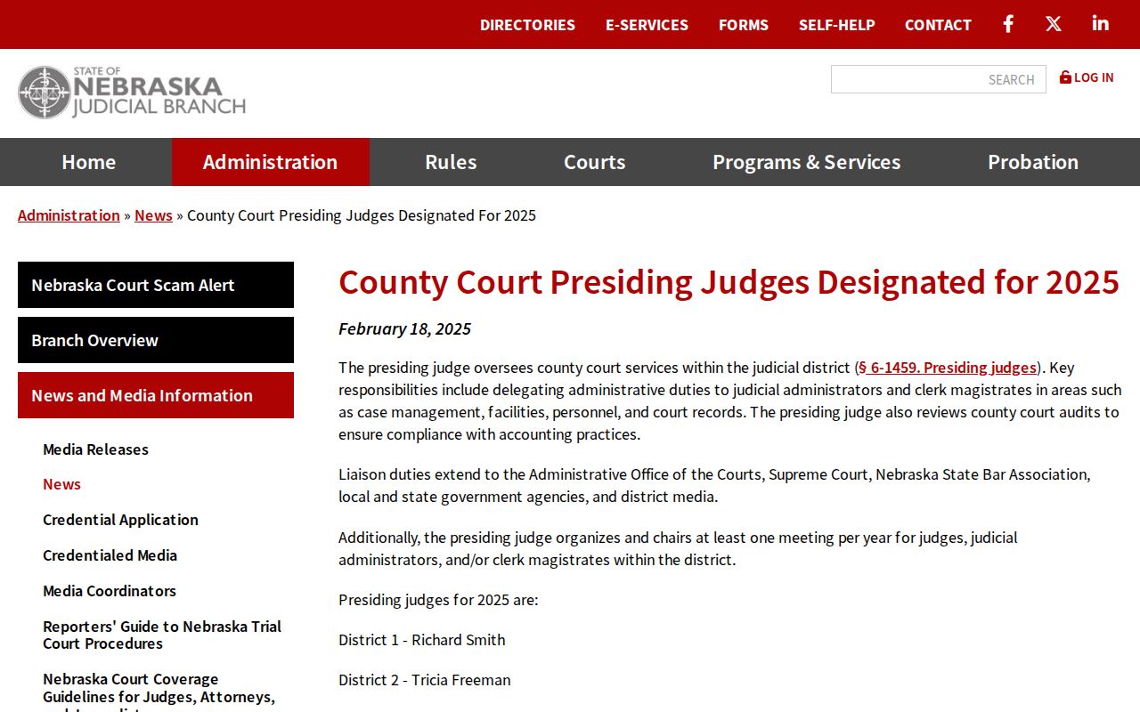 Keya Paha County court docket judicial administration reference