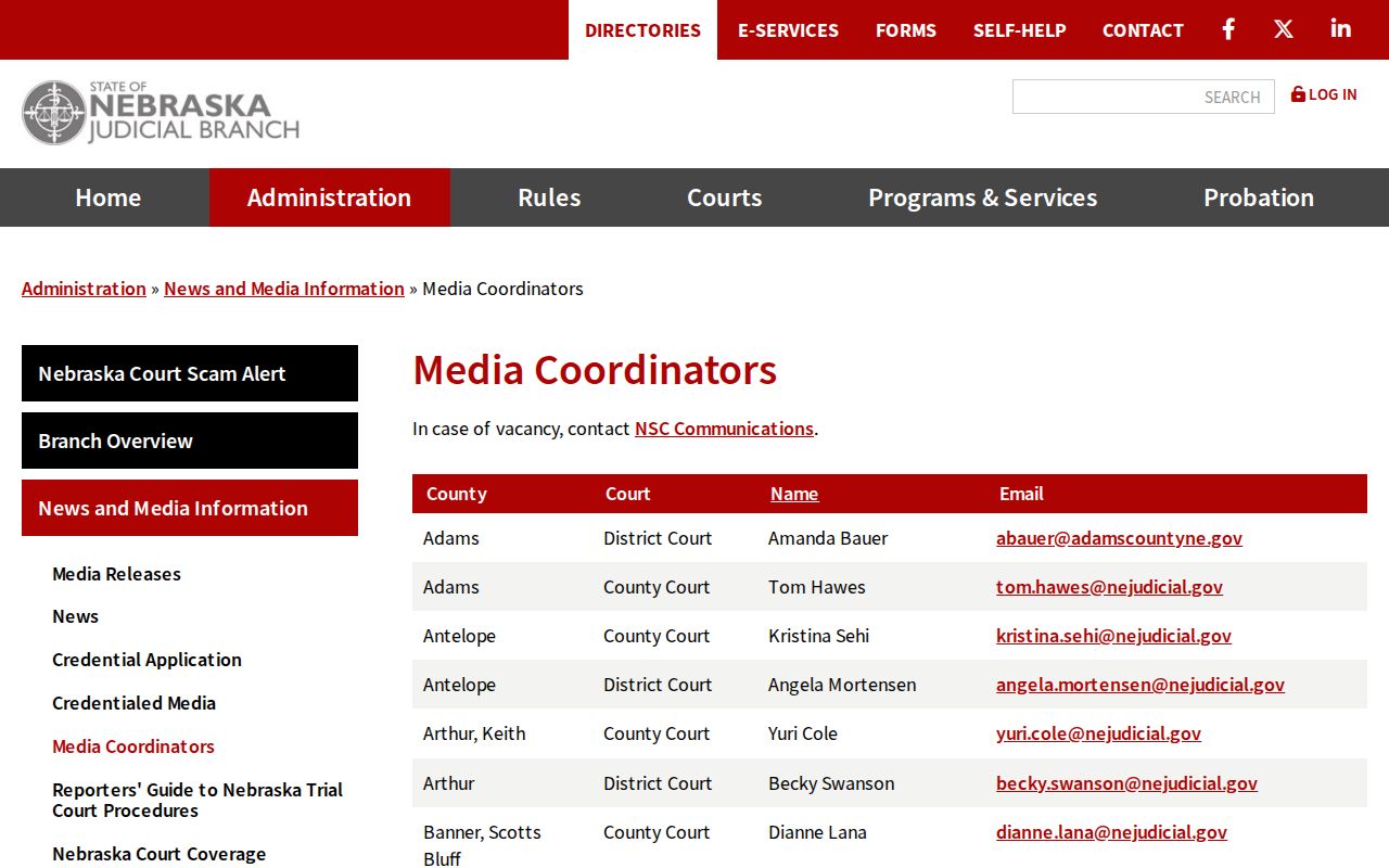 Keya Paha County court docket Nebraska Judicial Branch contact reference