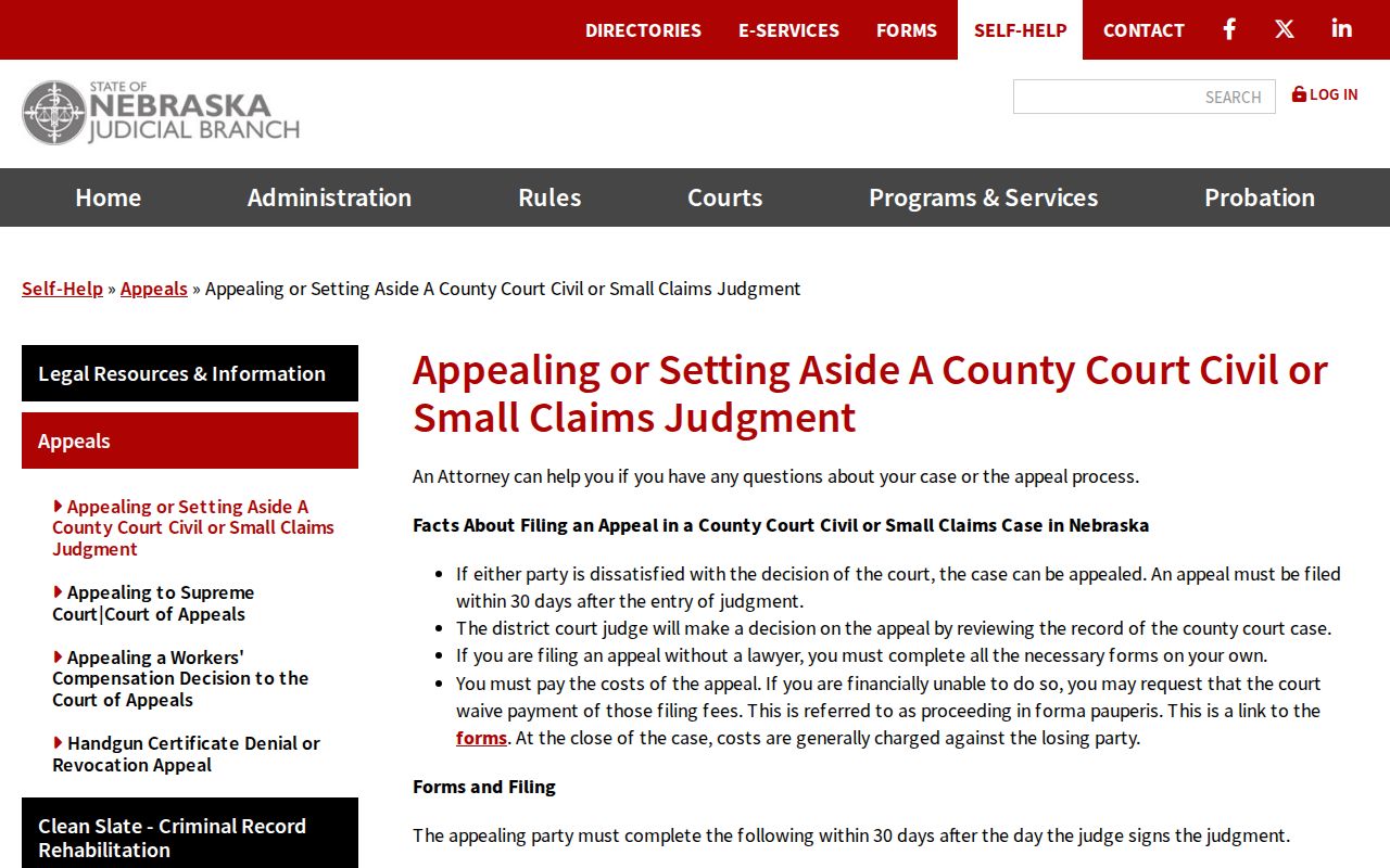Keya Paha County traffic court records appeal guidance reference